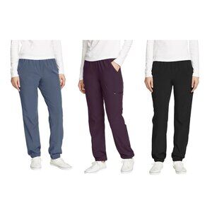 NWoT Eddie Bauer Womens Fleece Lined Pants Black Purple Blue Sz 6-16 $75 11HL407